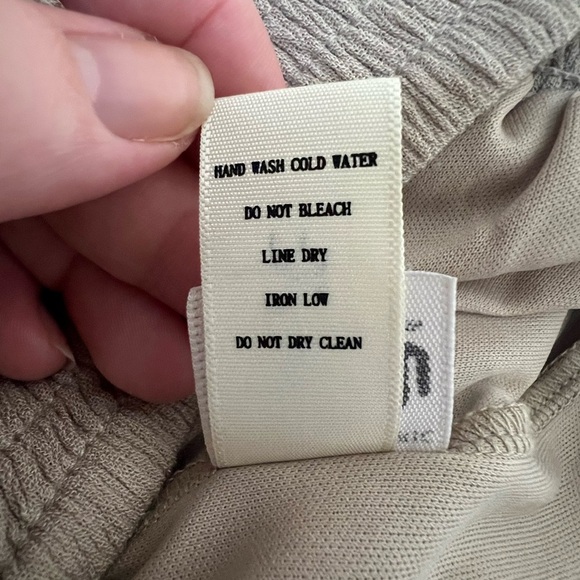 One the Land boho summer long wide leg crepe fabric pants vacation large - Picture 10 of 11